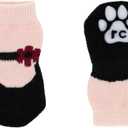 RC Pets Fun PAWks Dog Socks, Pink Mary Janes, Large