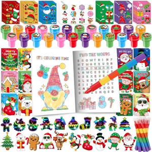 BenLouis Christmas Party Favors for Kids Xmas Classroom Gifts Prize Stockings Filler Coloring Books Bulk for Students Kids Crafts Holiday School Goodie Bag Stuffer12Set Gingerbread
