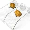 Turtle Basking Platform Large, Heavy Duty Metal turtle Platform for Aquarium, Turtle Tank Accessories, Rustproof Material with Strong Suction Cups, White 7.87"x7.87"x1.6"