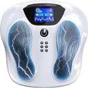 Creliver Foot Nerve Muscle Stimulator Pro, TENS & EMS Foot Massager for Neuropathy, Circulation and Body Pain Relief, Electric Feet Legs Blood Circulation Machine, FSA or HSA Eligible, Black, White