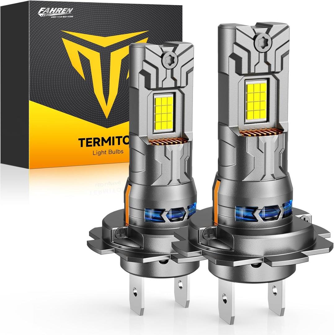 Ursprung  - H7/H7LL Bulbs, 46,000LM 1000% Brighter H7 Power Steering Pump Caps, True 1:1 Mini Design, 6500k Cool White,Plug-and-Play, No Adapter Required - Pack of 2