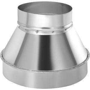 PATIKIL 8 Inch to 5 Inch Round Duct Reducer Increaser Connector, Galvanized Steel Air Duct Adapter Pipe Fitting for Bathroom Kitchen Inline Ventilation Systems, Silver Tone