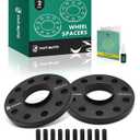 YHTAUTO 5x130mm Hubcentric Wheel Spacers 15mm Fits Audi, Porsche, Volkswagen Models: Q7, Cayenne, 911, Touareg, Boxster, Forged Tire Spacers 15mm with M14x1.5 Studs 71.6mm Hub Bore 2PCS, Black