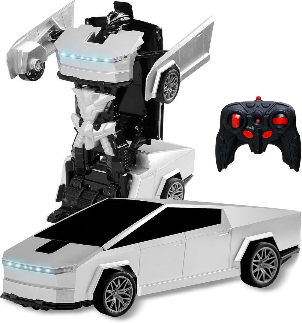 Remote Control Car Cyber-Inspired Transformer Toys Cars 2.4Ghz One-Button Deformation 360 Rotation Drift Rc Car Robot Rc Truck Toys for 4 5 6 7 8+ Years Old Boy Toys
