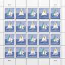 Sailboats Postcard Stamps (1 Sheet (20 Stamps)