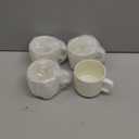 SHOWFULL Stackable Coffee Mugs Set of 4, 7 OZ Espresso Ceramics Cups for Latte Cappuccino Cocoa with Handle, Beige