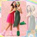 Jecery 12 Pcs Bear Group Halloween Costume Accessories Colorful Fluffy Bear Ears Headband Furry Leg Warmers and Heart Sunglasses for Halloween Cosplay Party Fancy Dress Ball