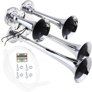 12V / 24V 150dB Super Loud Four Trumpet Air Horn for Car Vehicle Truck Train Boat