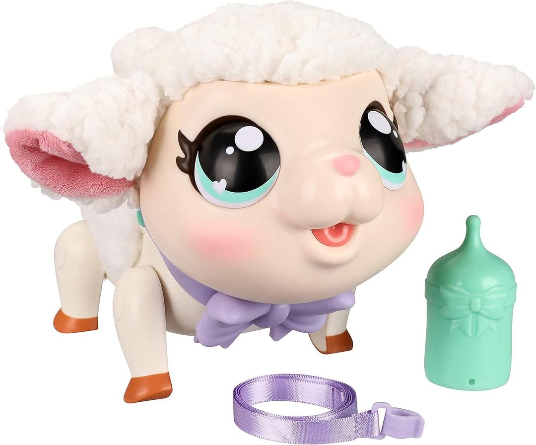 Little Live Pets My Pet Lamb Snowie Baby Safe Stuffed Animal, a Soft and Woolly Toy Lamb That Makes 25+ Sounds & Reactions, Ages 5+