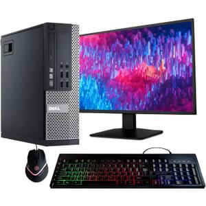 Dell Optiplex 9020 Desktop Computer PC, Intel Quad-Core i5, 500GB HDD Storage, 8GB DDR3 RAM, WiFi, 20 in Monitor, RGB Productivity Bundle, Windows 11 Pro