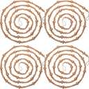 Boao 80 Feet Christmas Wooden Beads Garland Gold Christmas Tree Garland Wall Hanging Prayer Beads for Holiday Home Rustic Farmhouse Natural Boho Decor