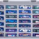 FULLCASE Case Compatible with Hot Wheels Cars. Toy Organizer Storage Container Holds for Hotwheels Car 27pcs. Display Carrying Holder with 4 Size of Slots (Box Only)