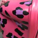 Rockland Safari Hardside Spinner Wheel Luggage, Magenta Leopard, Carry-On 20-Inch