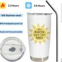 20oz Stainless Steel Insulated Tumbler with Lid and Straw, Perfect for Travel, Coffee, Tea, or Water