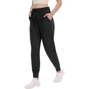 TNNZEET Women's Joggers with Pockets - High Waisted Sweatpants Tapered Leg Drawstring Lightweight Athletic Pants, XXL