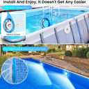 LyLmLe LED Pool Lights, 50W Double Light for Giant Pool with 26ft Cord for Each Light, 2000lm, 12V Smart Magnetic Lamp with APP Control, IP68 Waterproof Nicheless Lights for Inground Aboveground Pools