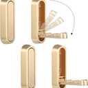 Folding Wall Hooks, 4 Pcs Foldable Gold Coat Hooks Heavy Duty Foldable Hook Bathroom Towel Hooks Robe Hooks Wall Mounted for Hanging Coat Towels Clothes Hat Bags Keys