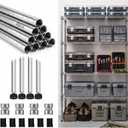 Thyle 4 Pack 74-Inch Wire Shelving Posts with 50 Clip, Chrome Steel, Sliver
Heavy-duty 1-inch chrome steel poles assemble quickly and fit most wire shelving racks for stable, adjustable storage.