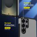5 x for Samsung Galaxy S25 Ultra Phone case with Tempered Glass Screen Protector+Camera Lens Protector,for Samsungs S25 Ultra Phone case,Silicone Durable Armor for Samsung Galaxy S25 Ultra case (Metallic Grey)