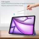 ProCase Smart Case for iPad Air 11-inch M4 (2026, 8th Gen) / M3 (2025) / M2 (2024) & 10.9 Inch iPad Air 5th (2022) & 4th (2020) Protective Hard Back Cover with Auto Sleep/Wake - Purple | M3, M2, 2025, 2024, 2022, 2020