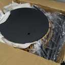 Arc Floor Lamps for Living Room Rattan Boho Floor Lamp with Remote Control,Dimmable LED Floor Lamps Wicker Lamp Shades Black Standing Lamp with 3 Color Temperature Tall Floor Lamp For Bedroom Corner (12.5 inch, Yellow)