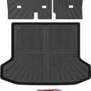 Mixsuper Cargo Liner for 2019-2025 Infiniti QX50/2022-2025 QX55, All Weather Trunk Mat Backrest Mat TPE Back Seat Cover Protector for QX50 QX55 Accessories