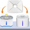 2 x 20 Pcs Cat Water Fountain Filters - Pet Water Fountain Filters 3 Triple Filters Replacement with Lonic Resin and Activated Carbon for Square 84oz/2.5L Automatic Pet Fountain Cat Water Fountain