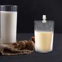 DOITOOL 50Pcs 300Ml Reusable Suction Nozzle Seal Packaging Bags Clear Plastic Drink Pouches for Soy Milk Juice Liquid Storage Portable Leakproof