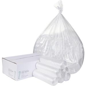 TYPLASTICS 33 Gallon Clear Trash Can Liners - 33" x 40" - High Density Garbage Bags - Case of 500 - Multipurpose for Office, Outdoor, Recycling, Industrial and Commercial (1 Count (Pack of 500))