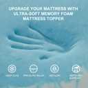SINWEEK 2 Inch Mattress Topper 5-Zone Memory Foam Mattress Topper Pressure Relief Soft Mattress Pad, CertiPUR-US Certified, Twin Size Blue