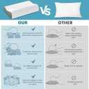Cooling Pillows Queen Size Set of 2, Memory Foam Bed Pillows for Sleeping, Ergonomic Cervical Pillow for Neck and Shoulder Pain Relief, with PillowcaseGrey