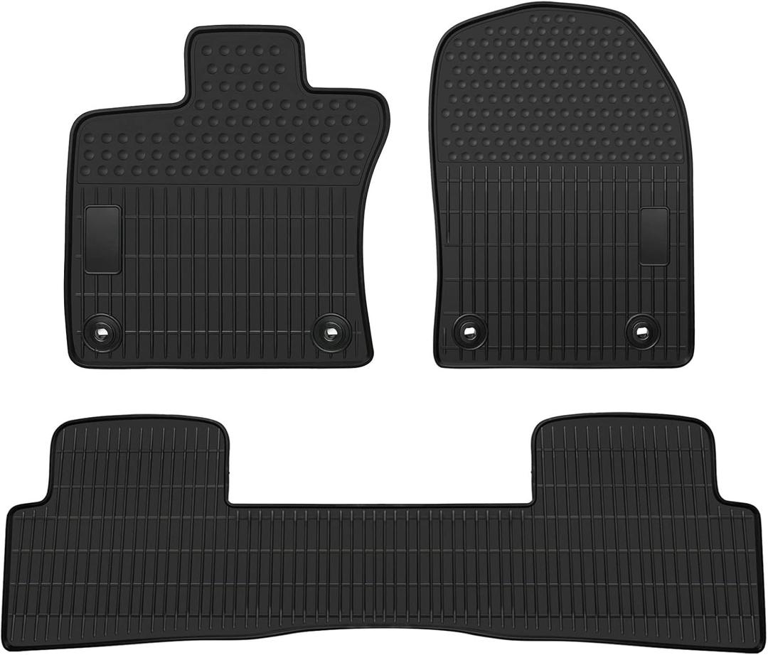 Car Floor Mats Custom Fit for Lexus UX 2019-2025 2026 Full Black Rubber Auto Liner Mats All Weather Protection Heavy Duty Odorless