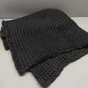 Black Bathroom Rug, Waffle Bath Mat Non Slip Washable Super Absorbent Quick Dry Boho Farmhouse Bathroom Decor, 36"x24"/ 3'x2' Black