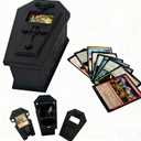 Premium Coffin Deck Box for MTG Commander, Vampire Edgar Markov Deck Box with Dice Storage & Life Counter, Holds 100 3.68 in Long Cards with Sleeve