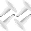4 Inch LED Can Lights Adjustable Recessed Retrofit Downlight, 8.5W=40W, 2700K Soft White, 500LM, Dimmable,ETL Damp Rated Replacement Recessed Lighting Install, Bevel Trim, E26 Base,4-Pack