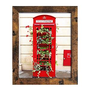 SESEAT 8x10 Picture Frame Wood Brown, Photo Frame for Wall Mounting or Tabletop, 4 Packs