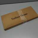 2 x Solino Home Table Runner 90 Inches Long - 100% Pure Linen Marseille Plaid Black Table Runner 14 x 90 Inch for Dining