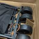 Litheli Electric Collapsible Wagon Cart Foldable, 100L Portable Folding Wagon Cart with Wheels, Outdoor Lightweight Utility Carts for Beach Grocery Camping Shopping (Black)