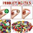 800 Pcs Assorted Sizes Resin Buttons,Round Craft Buttons for Sewing DIY Crafts,Children's Manual Button Painting, 0.6 Cm to 3 Cm