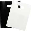 200 Black & White Bags for Small Business 100 Black and 100 White 1.5Mil Thick 9"x12" Perfect for Merchandise Retail And Boutique Thick Glossy With Handles