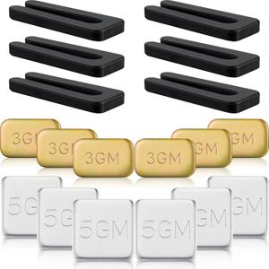 21 Pieces 6 Sets of Ceiling Fan Balancing Kit Fan Blade Balancing Kit Include 6 Self Adhesive Metal 5g Weight 9 Metal Self Adhesive 3g Weight 6 Plastic Clip