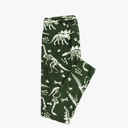 Lularoe Tall Curvy (TC fits Sizes 12-18) Dinosaur Skeletons Bones Green White Buttery Soft Adult Leggings, 2 Pack