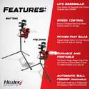 Heater Sports Slider Lite 360 Baseball Pitching Machine with Automatic Ball Feeder - Accurate 360-Degree Delivery, Durable and Portable Training Tool for All Ages, One Size