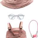 Doll Clothes (NO Doll) 15cm 17cm Pink Outfits for Dolls Cute Pink Hat Camere Glasses Exquisite Clothes Accessories Compatible