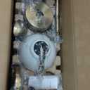 52 Inch 6 Speed High CFM Quiet DC Motor Modern Ceiling Fan with Lights Remote Control, 3 Blade White Gold Indoor Bedroom Living Room Ceiling Fan