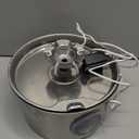 NPET Cat Water Fountain with Visible Water Level Window, White Grey 2L/67oz Automatic Pet Water Fountain with Quiet Pump, Dog Water Dispenser for Drinking (Inductor Model)