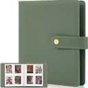Beautiful Photo Album for 2x3 in Polaroid Photos - Safely Holds Your 300+ Pictures Of Unique Memories - The Perfect Instax Mini Compatible Photo Book To Store Pictures Or Trading Collection Cards (Sage)