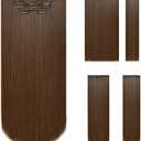 SYXLCYGG Blonde Hair Extensions Synthetic 4pcs Clip Hair Extension 24" Straight 5.5 Oz Cheap Hair Piece Women Natural Fluffy&Not Tangled Full Head