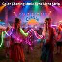 iNextStation 360 Glow USB Rope Lights 16.4FT RGB LED Lights, Braided Silicone Led Strip Lights, IP67 Waterproof, APP/Remote Control, Music Sync, Neon Lights Strip Color Changing for Outdoor/Indoor