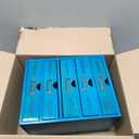 Wesiti 5 Drawer Vintage Wooden Desk Organizer, Apothecary Cabinet Storage Drawers, Rustic Shelf Drawer, Home Office Organizers and Accessories, Embroidery Floss, Craft, Art, Jewelry Storage, Stackable (Blue)